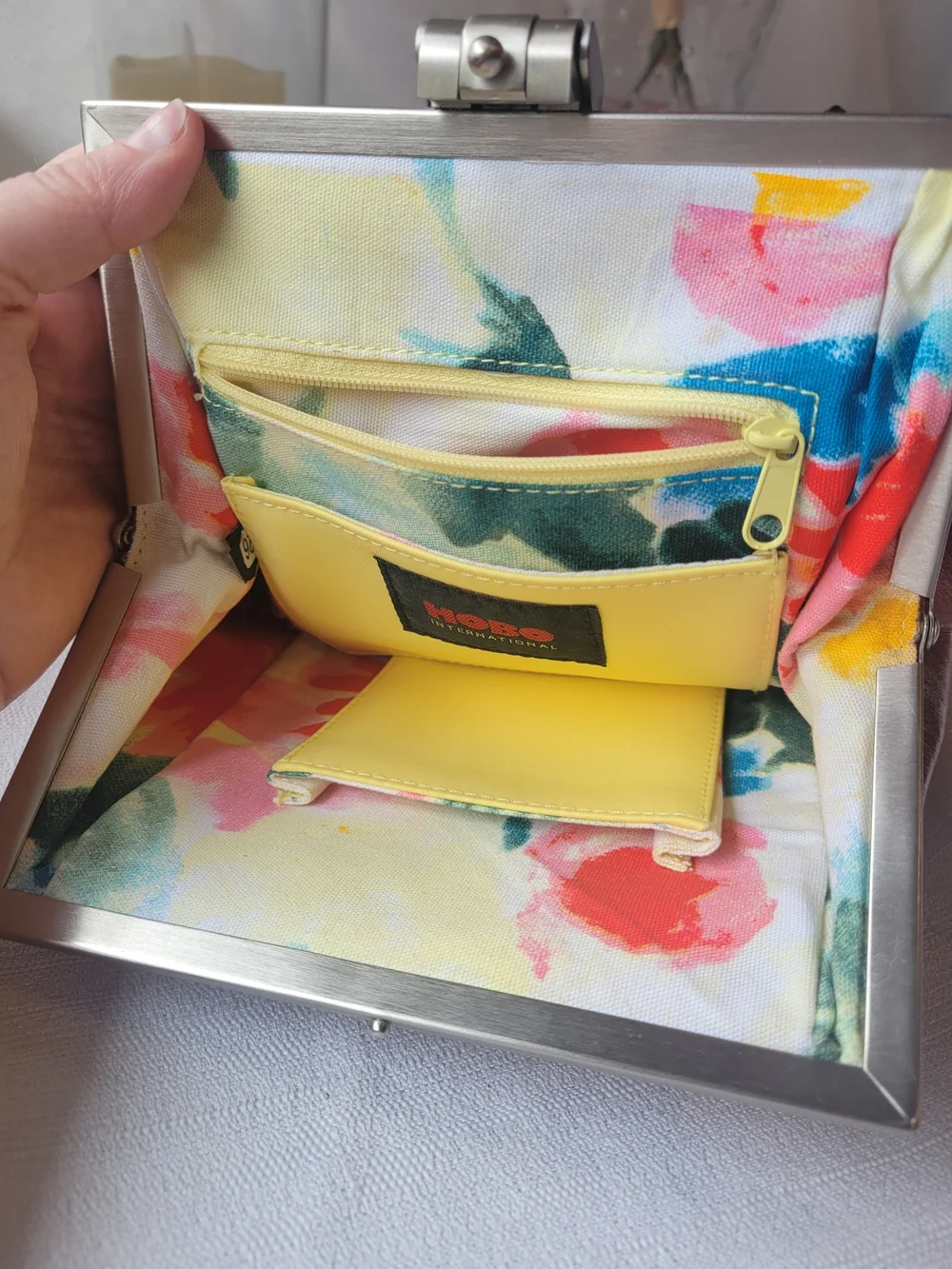 Hobo Metallic Rose Gold Frame Clutch - Picture 3 of 4